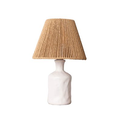 LÁMPARA DE SOBREMESA DE HILO DE PAPEL Y CERÁMICA 25*25*39 CM