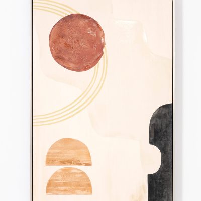 SET DE 2 CUADROS IMPRESOS Y AL ÓLEO, MARCO PLATA 60x90x3,5. TOTAL 120X90 CM