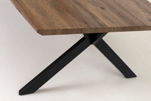 MESA CENTRO INDUSTRIAL PATAS METAL NEGRO Y TAPA MADERA. 120*80*40 cm - Imagen 5